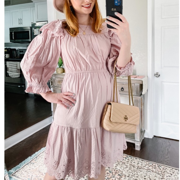 Women's Ruffle Long Sleeve Ruffle Dress - Universal Thread - Picture 6 of 6